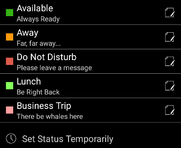 3CX Android Set Status